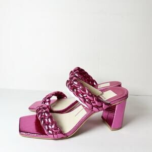 DOLCE VITA PAILEY RHINESTONE MAGENTA PINK SHINY WOMEN HEELS SIZE 8 NEW WITH BOX